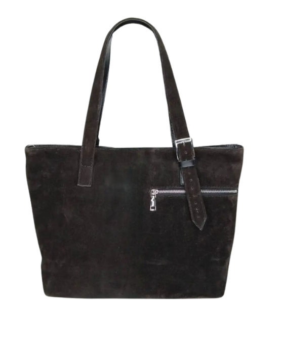 Suede Tote Handbag