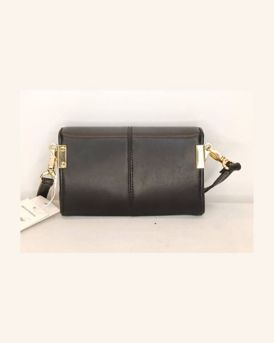Leather Black Top Handle Bag